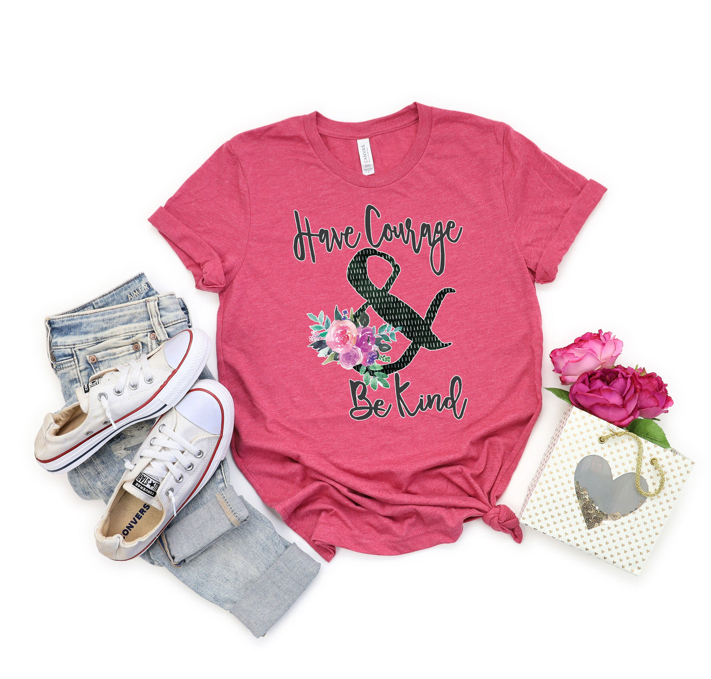 Inspirational T-Shirt, Have Courage & Be Kind Tee