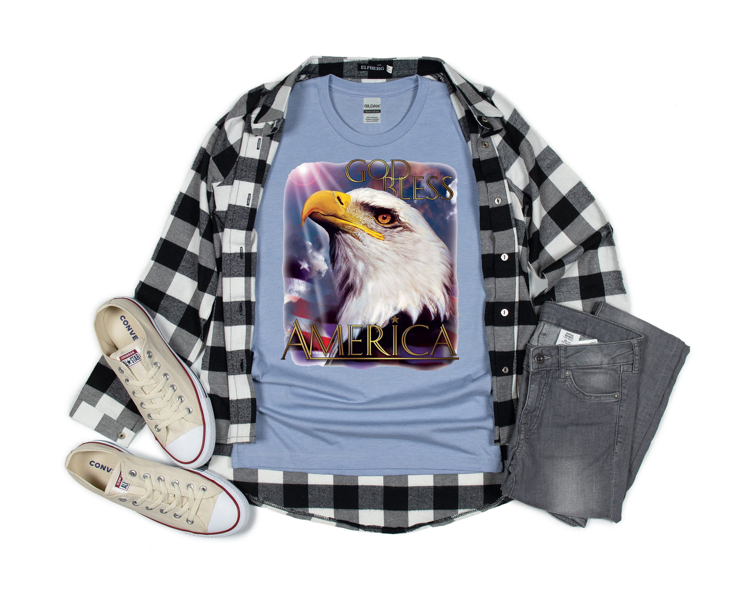American Pride T-shirt, God Bless America Eagle Tee