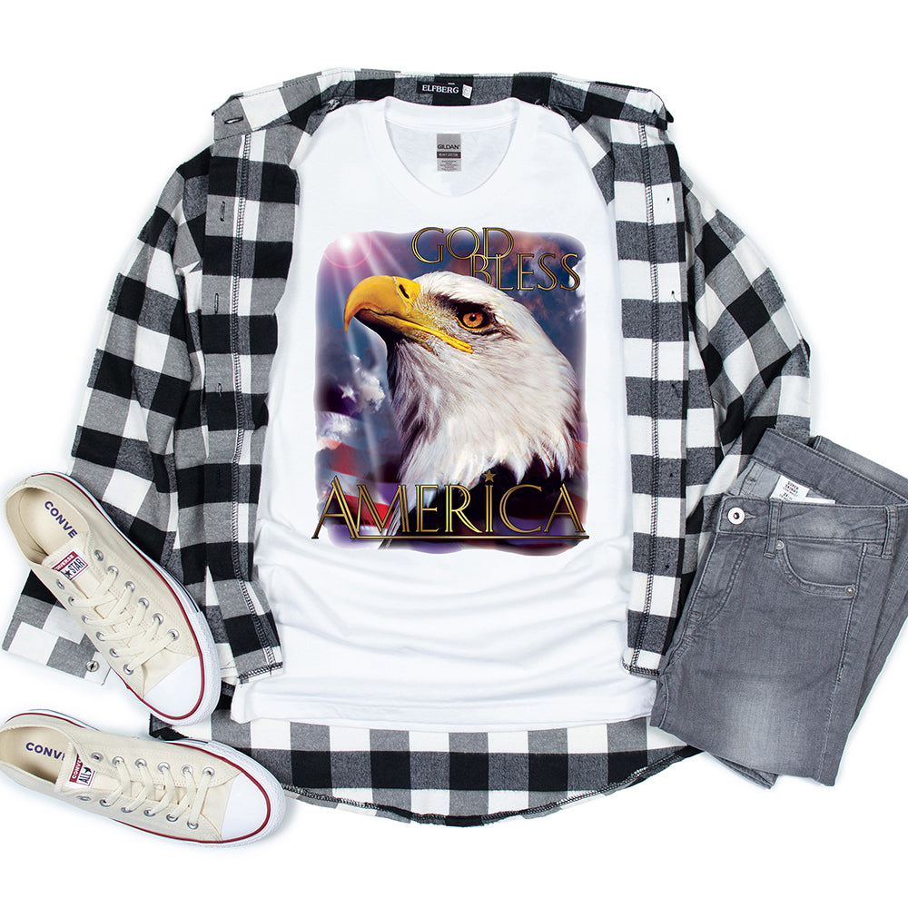 American Pride T-shirt, God Bless America Eagle Tee