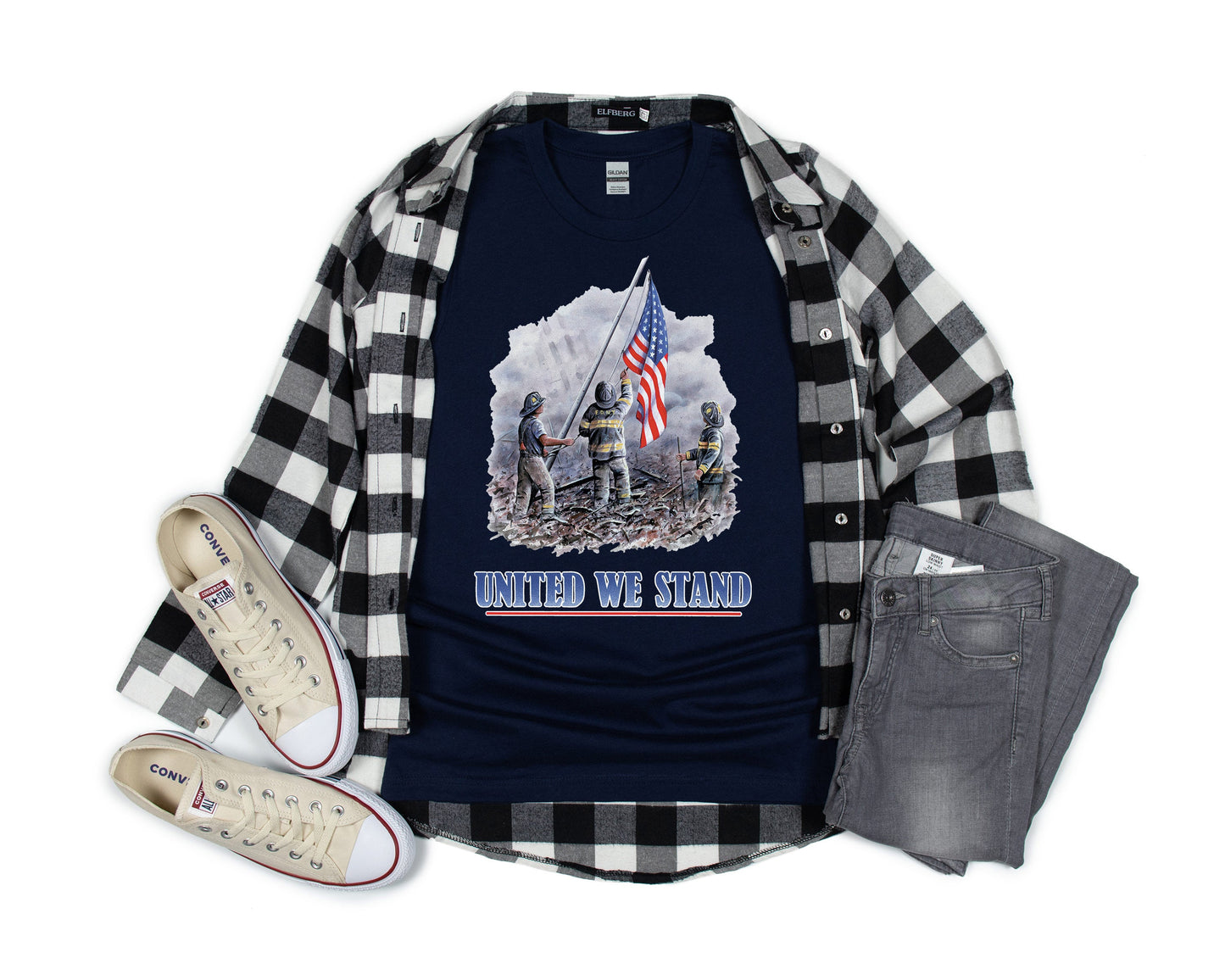 American Pride T-shirt, United We Stand Fire Department Tee