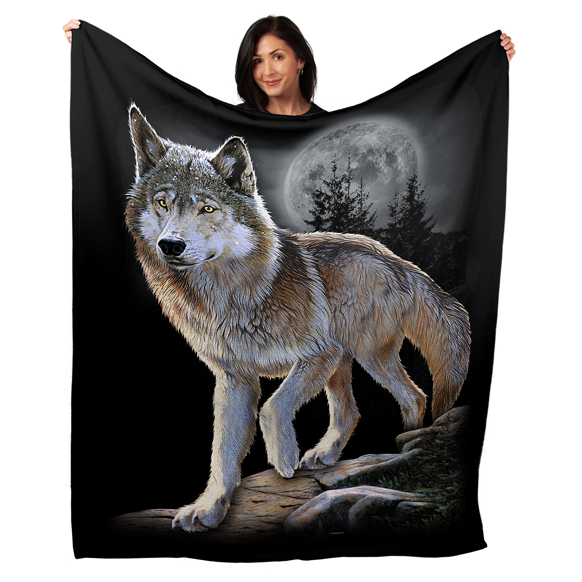 Wolf Alert 50" x 60" Fleece Blanket