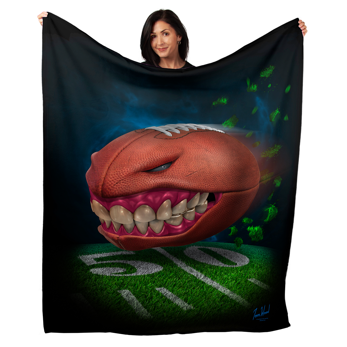 Monster Football 50" x 60" Fleece Blanket