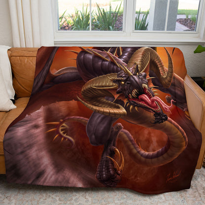 Dragon Raid 50" x 60" Fleece Blanket