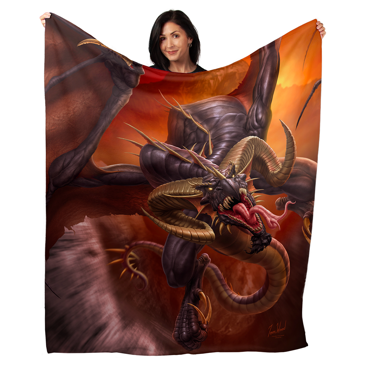 Dragon Raid 50" x 60" Fleece Blanket