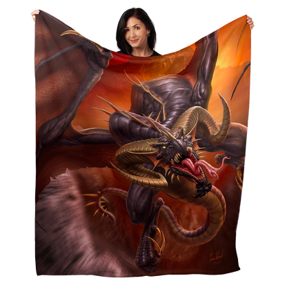 Dragon Raid 50" x 60" Fleece Blanket