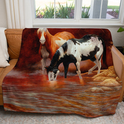 Wild Horse Creek 50" x 60" Fleece Blanket