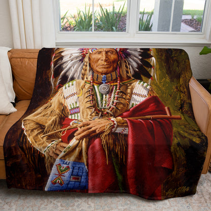 Chief of the Rosebud 50" x 60" Fleece Blanket