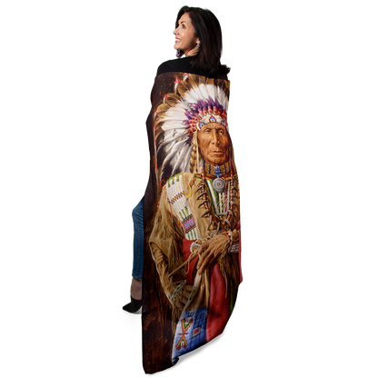 Chief of the Rosebud 50" x 60" Fleece Blanket