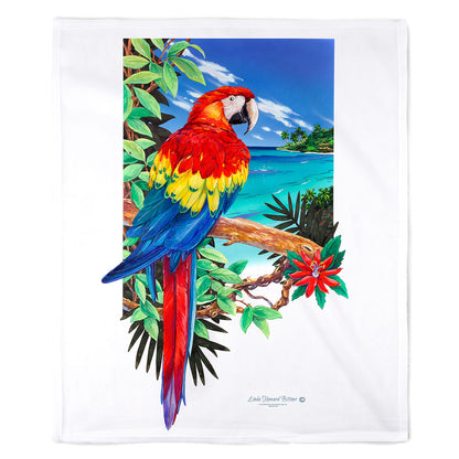 Scarlet Macaw 50" x 60" Fleece Blanket