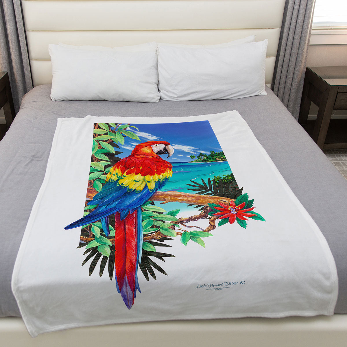 Scarlet Macaw 50" x 60" Fleece Blanket