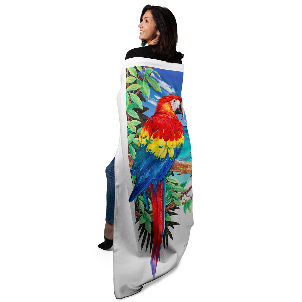 Scarlet Macaw 50" x 60" Fleece Blanket