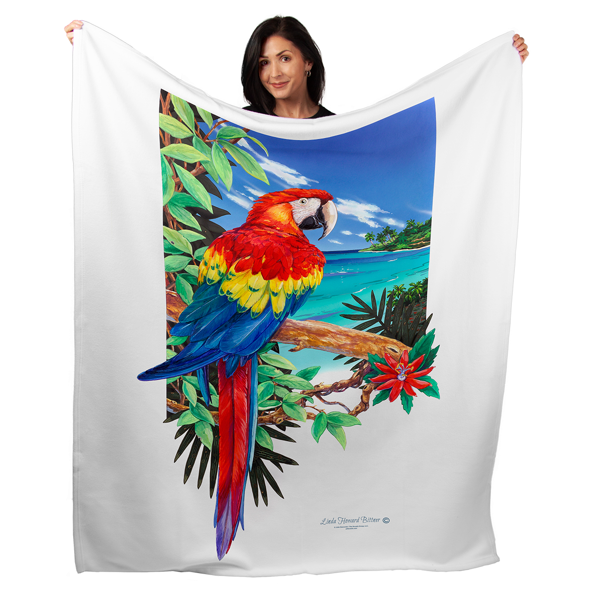 Scarlet Macaw 50" x 60" Fleece Blanket