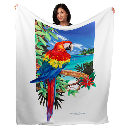 Scarlet Macaw 50" x 60" Fleece Blanket