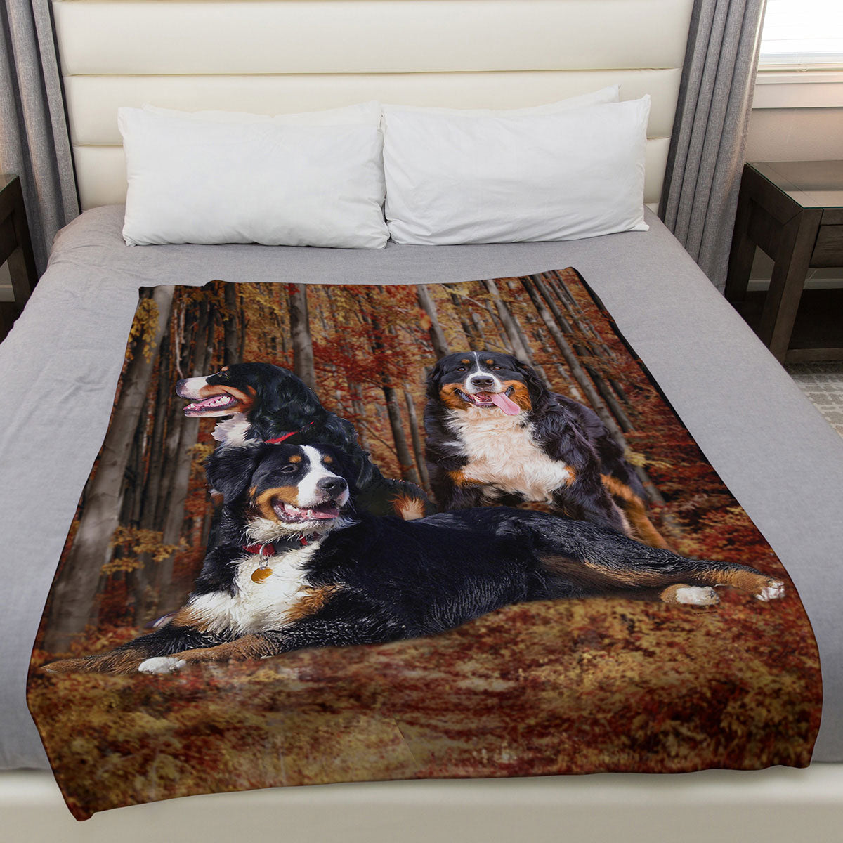 Bernese Mountain Dog 50" x 60" Fleece Blanket