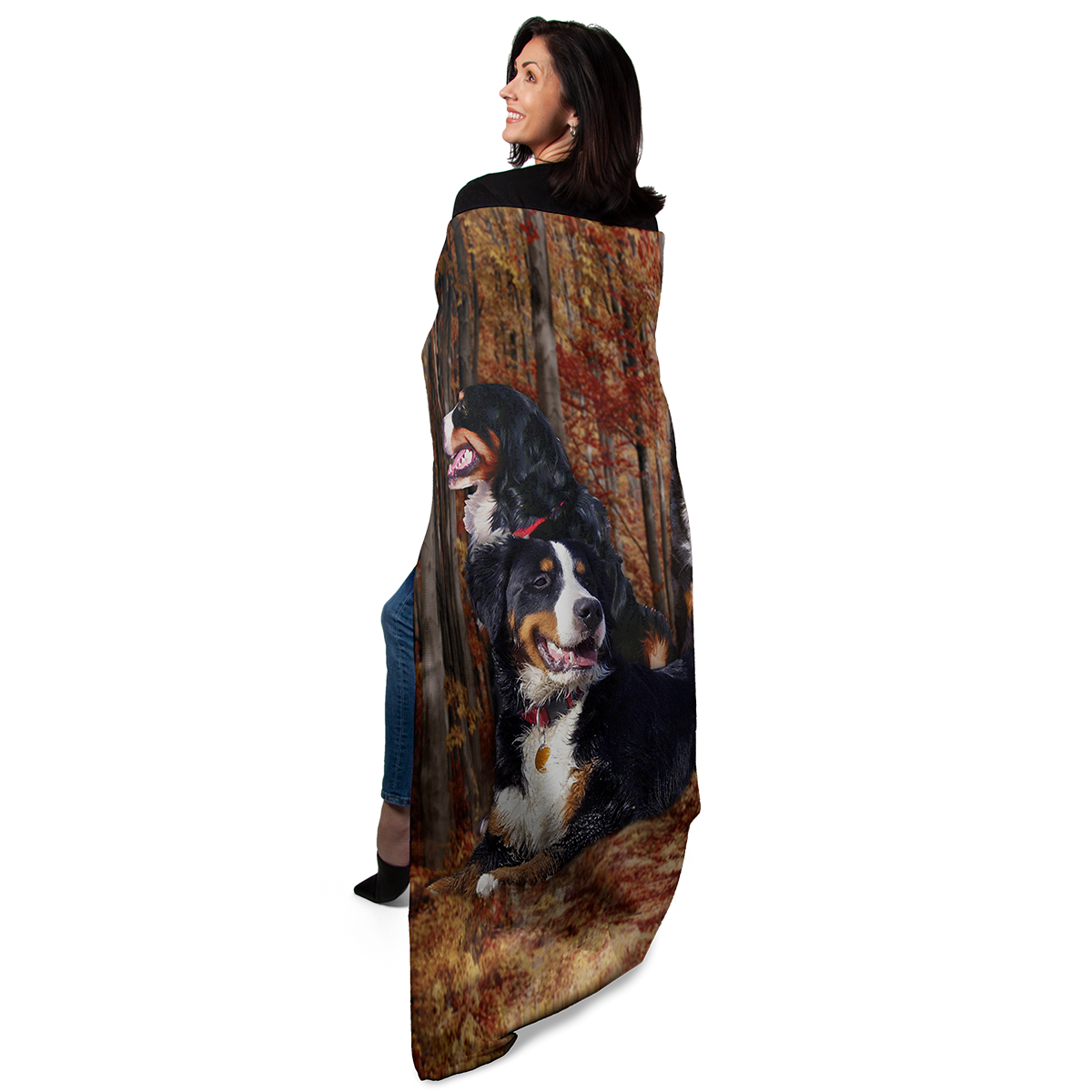 Bernese Mountain Dog 50" x 60" Fleece Blanket