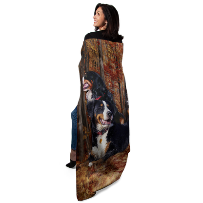 Bernese Mountain Dog 50" x 60" Fleece Blanket