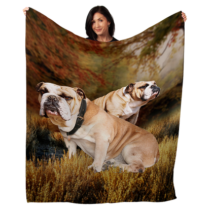 Bulldog 50" x 60" Fleece Blanket