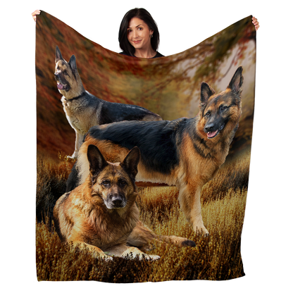 German Shepherd 50" x 60" Fleece Blanket