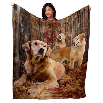 Golden Retriever 50" x 60" Fleece Blanket