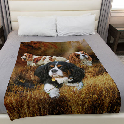 King Charles Spaniel 50" x 60" Fleece Blanket