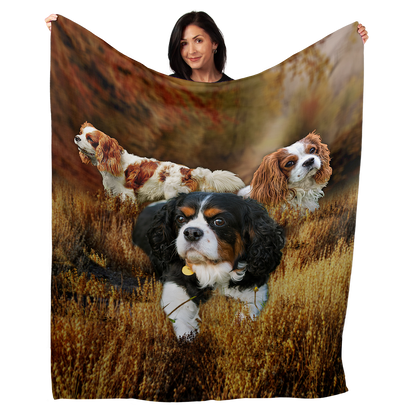 King Charles Spaniel 50" x 60" Fleece Blanket