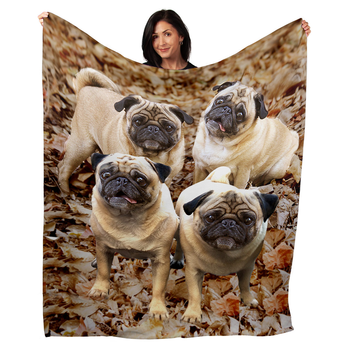 Pug 50" x 60" Fleece Blanket