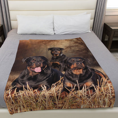 Rottweiler 50" x 60" Fleece Blanket