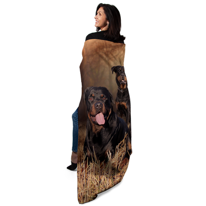 Rottweiler 50" x 60" Fleece Blanket