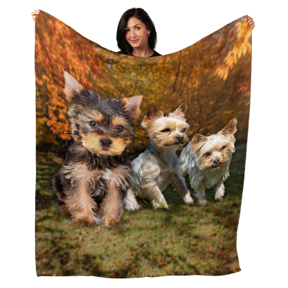 Yorkie 50" x 60" Fleece Blanket