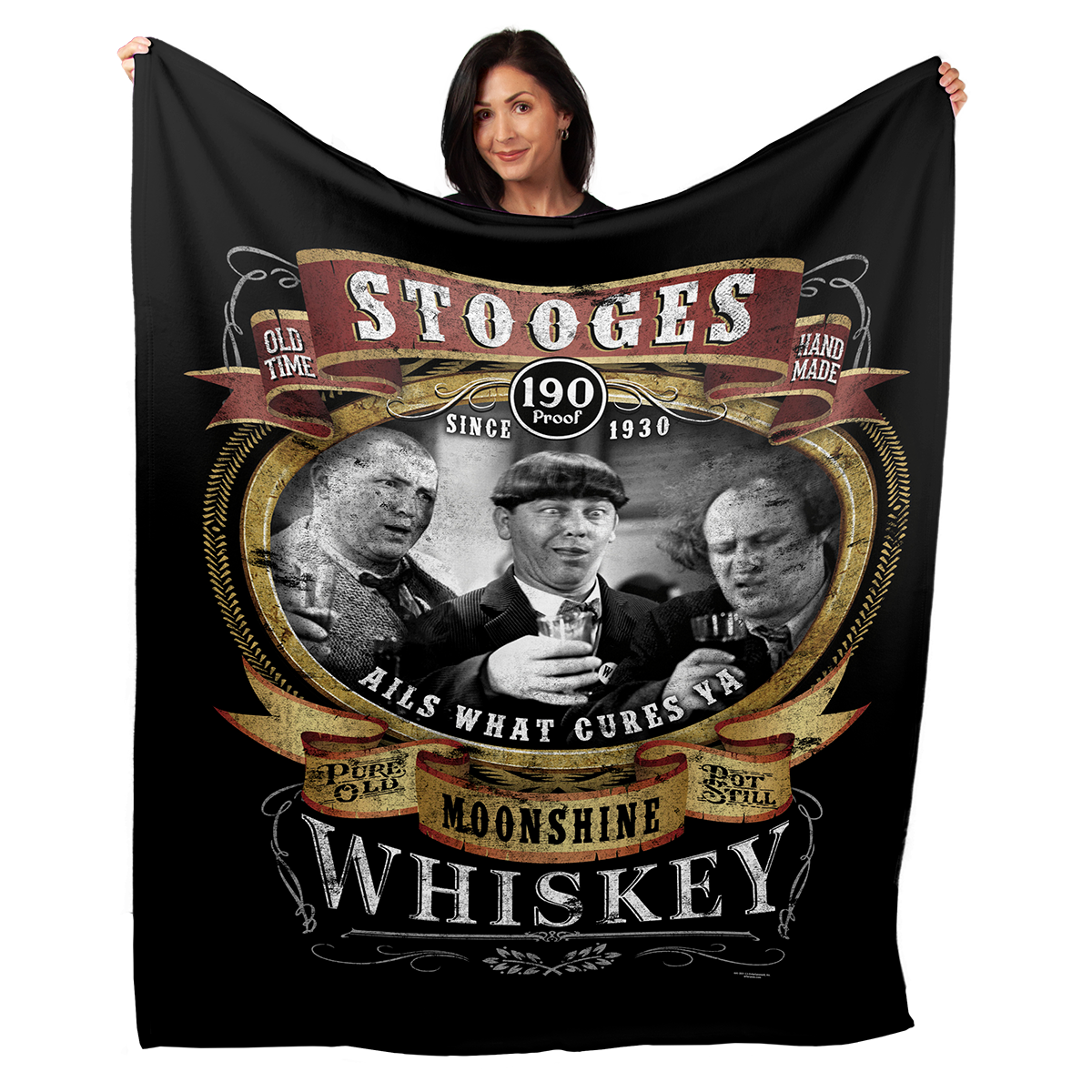 Stooges Moonshine 50" x 60" Fleece Blanket