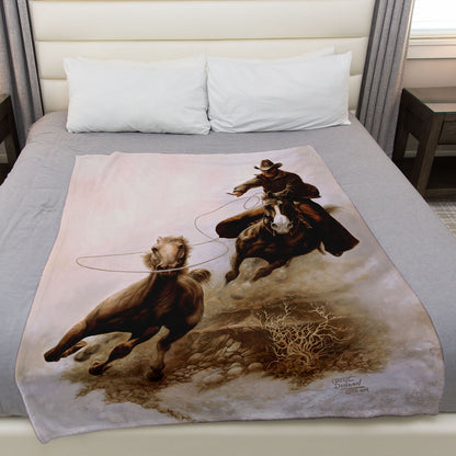 Roping The Stallion 50" x 60" Fleece Blanket