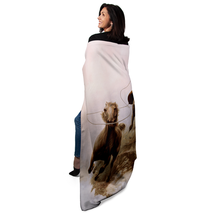 Roping The Stallion 50" x 60" Fleece Blanket