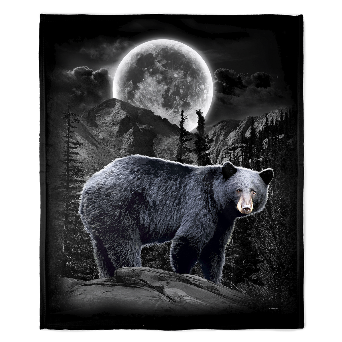 Black Bear Wilderness 50" x 60" Fleece Blanket