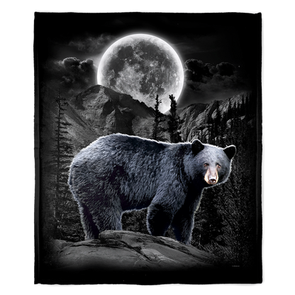 Black Bear Wilderness 50" x 60" Fleece Blanket