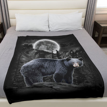 Black Bear Wilderness 50" x 60" Fleece Blanket