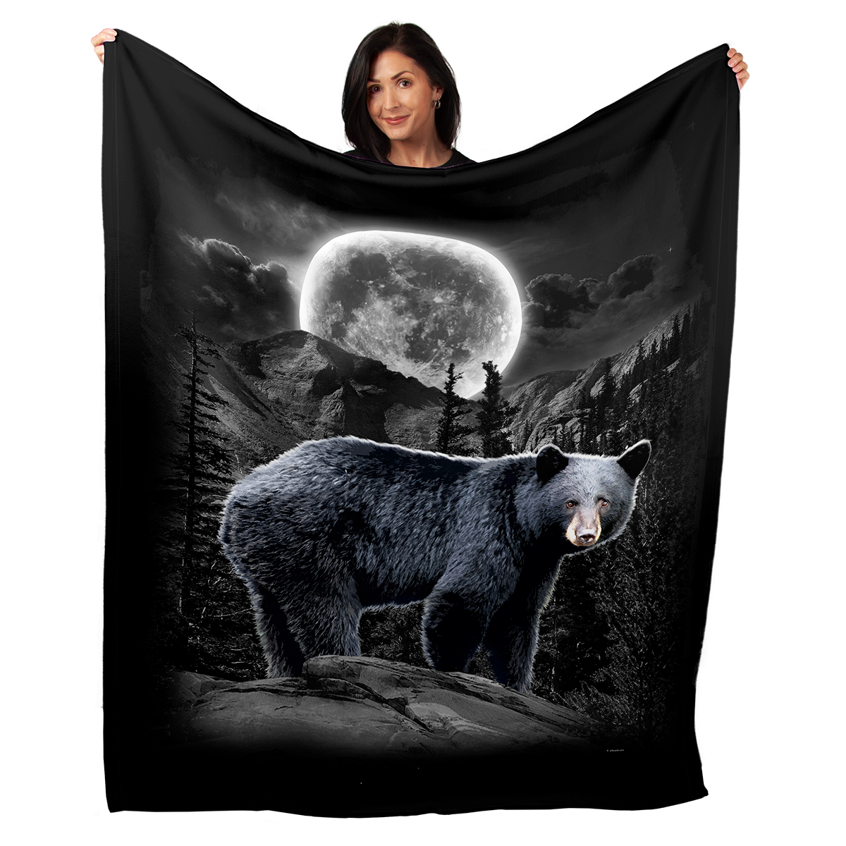 Black Bear Wilderness 50" x 60" Fleece Blanket