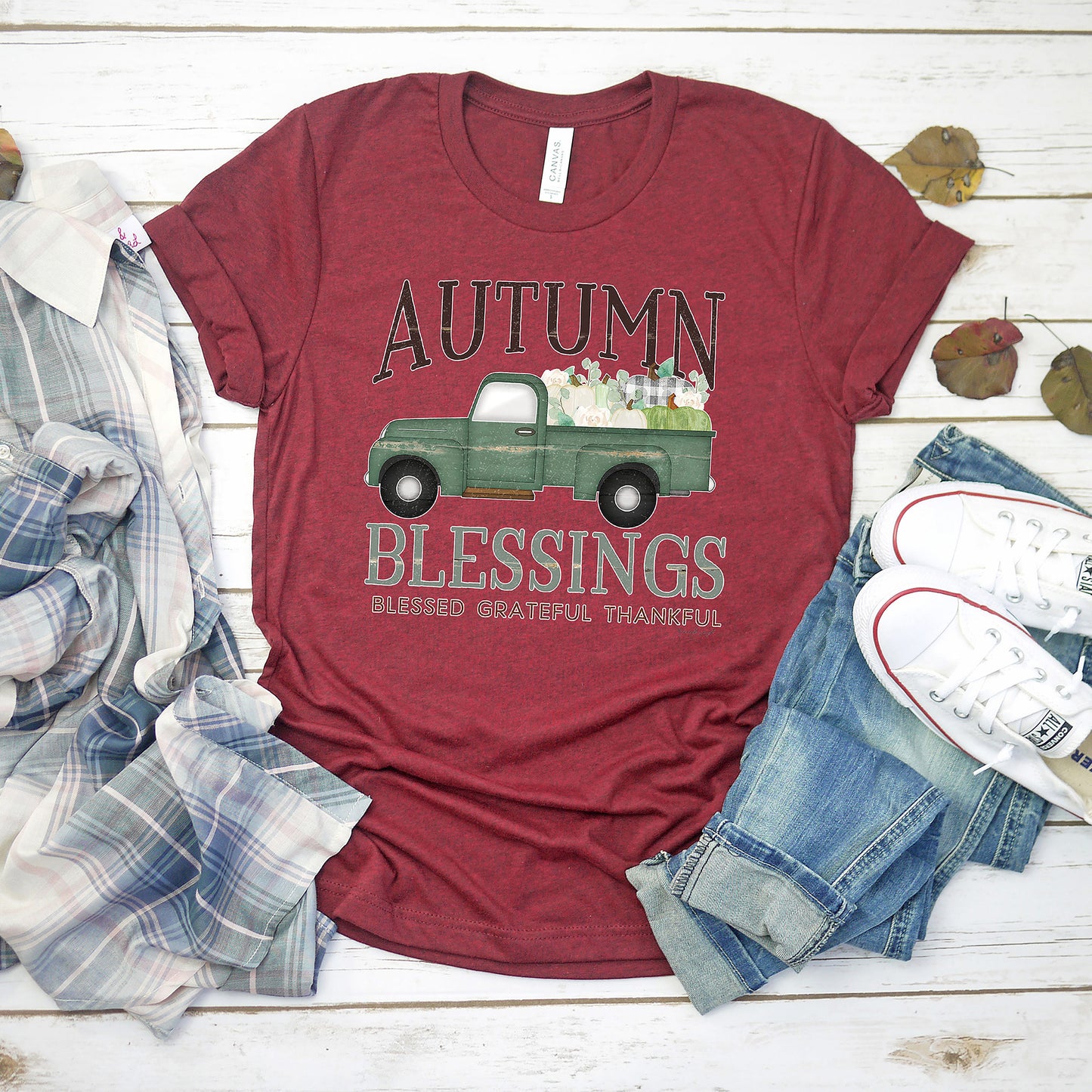 Autumn Blessings Truck T-shirt, Autumn Tee