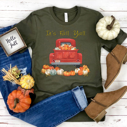 Fall Y'all Truck T-shirt, Autumn Tee