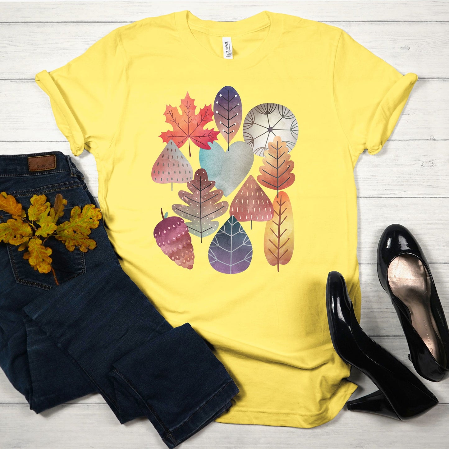 Fall Leaves T-shirt, Autumn Tee
