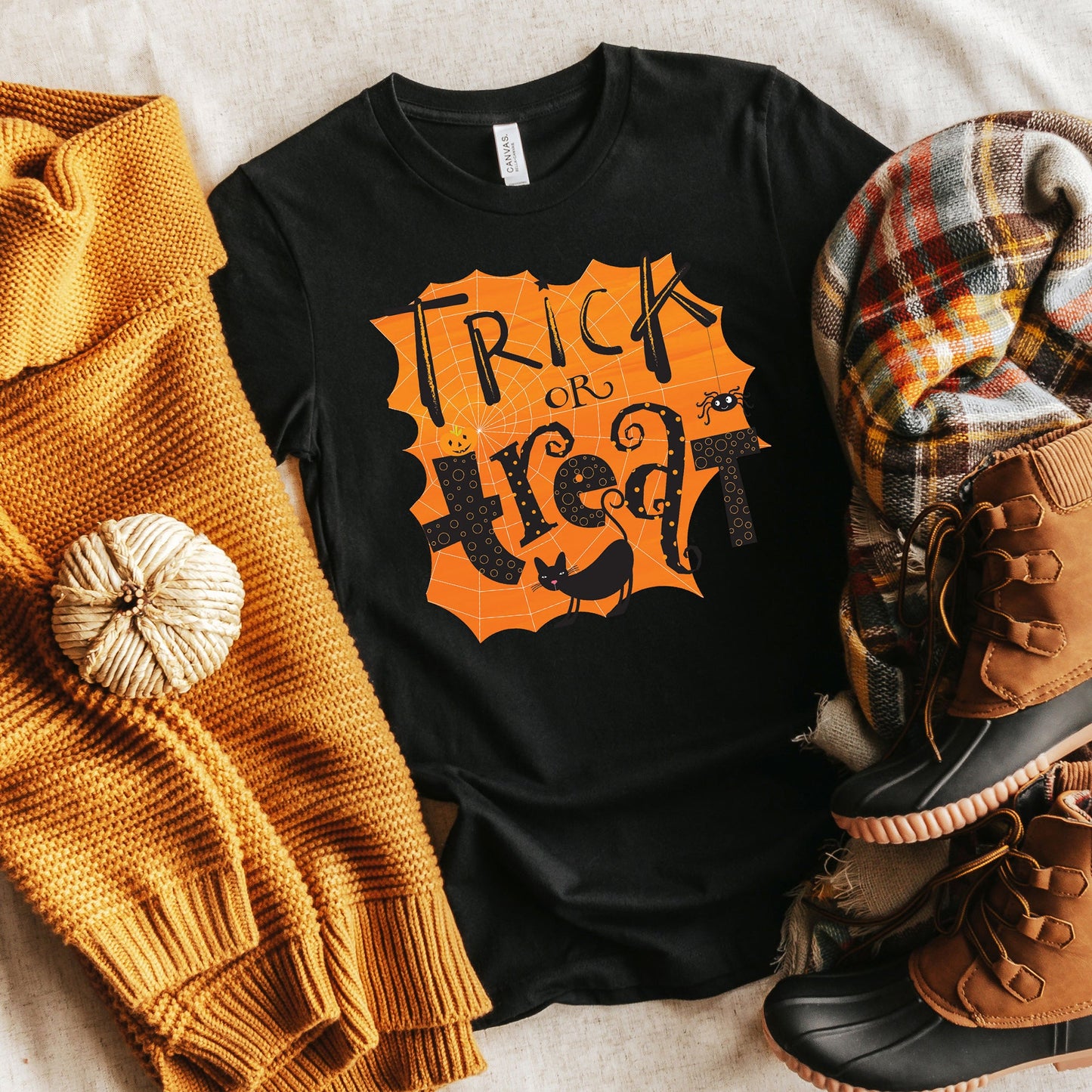 Trick Or Treat Cat T-shirt, Halloween Tee