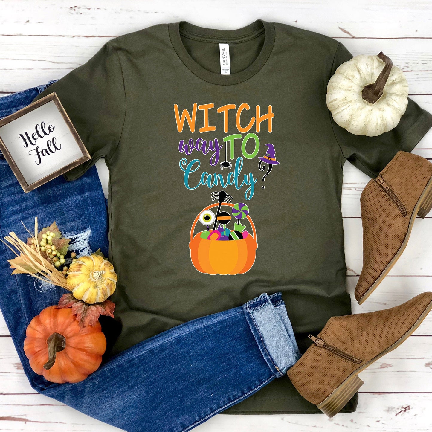 Witch Way T-shirt, Halloween Tee