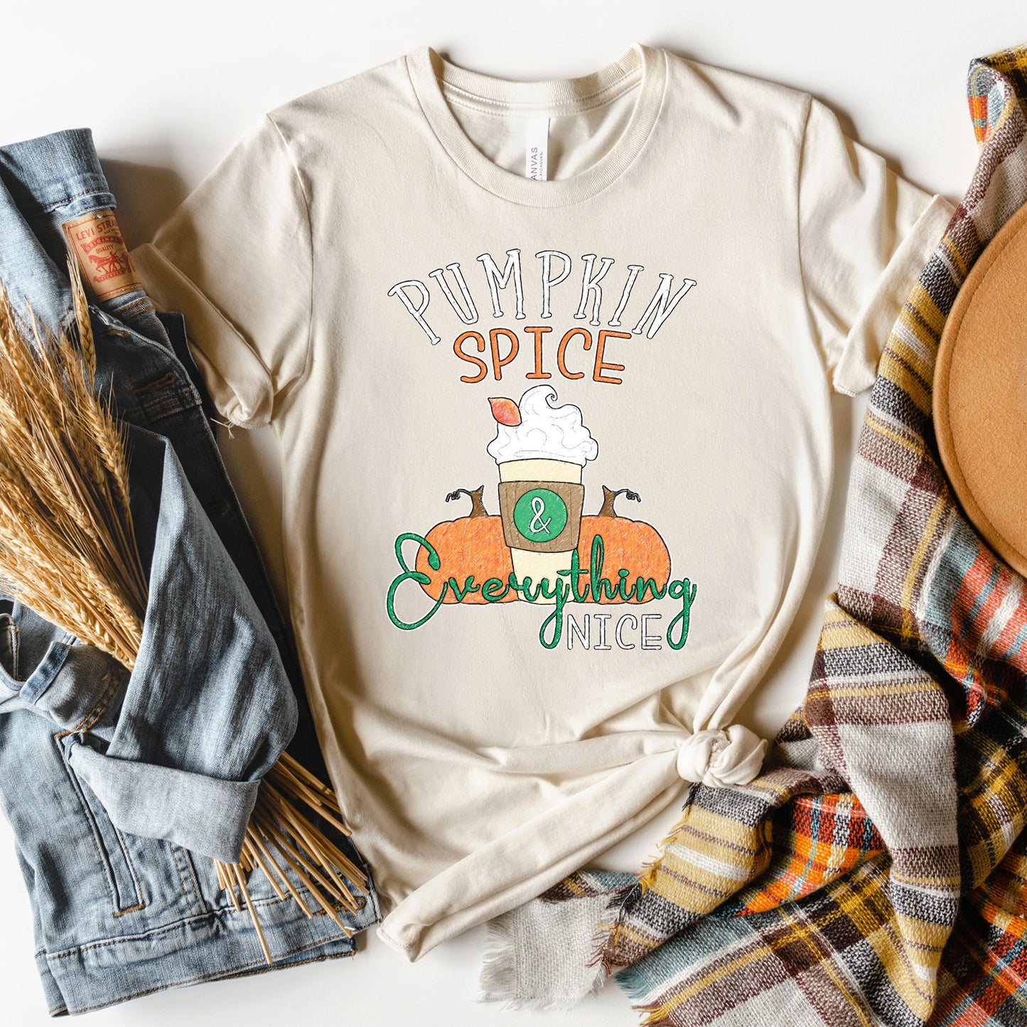 Pumpkin Spice Nice Cup T-shirt, Autumn Tee