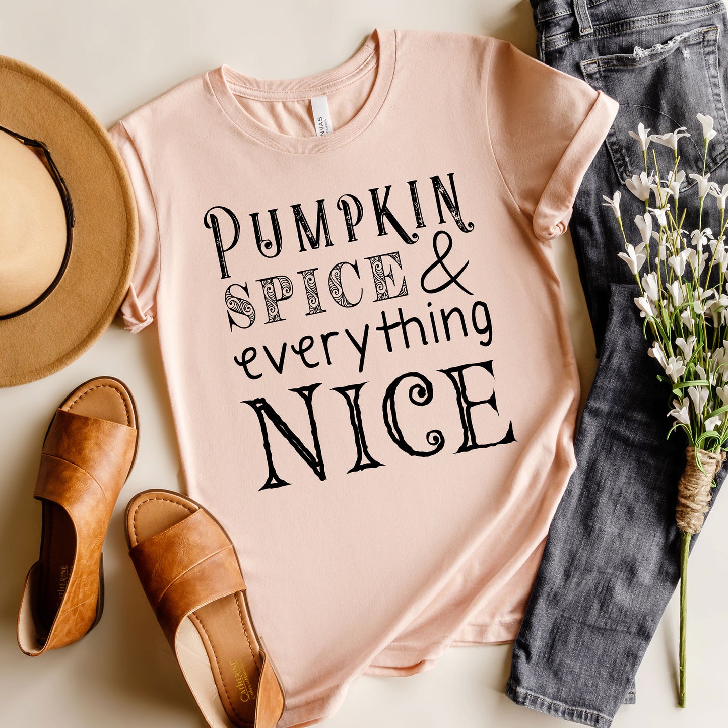 Pumpkin Spice & Everything Nice T-shirt, Autumn Tee