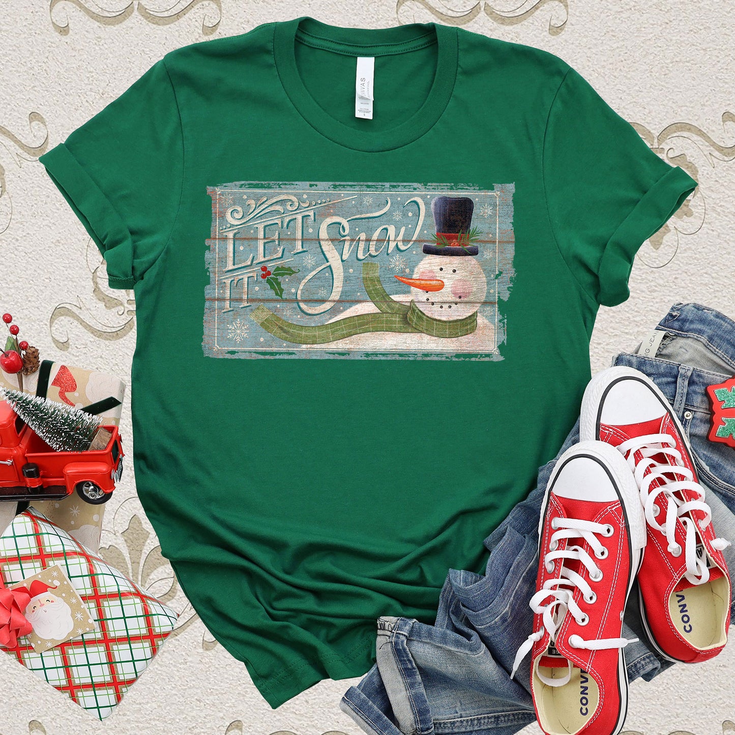 Let It Snowman T-shirt, Christmas Tee