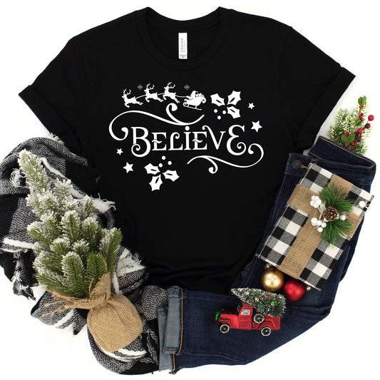 Believe T-shirt, Christmas Tee