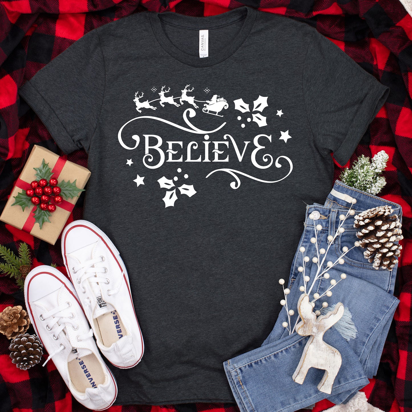 Believe T-shirt, Christmas Tee