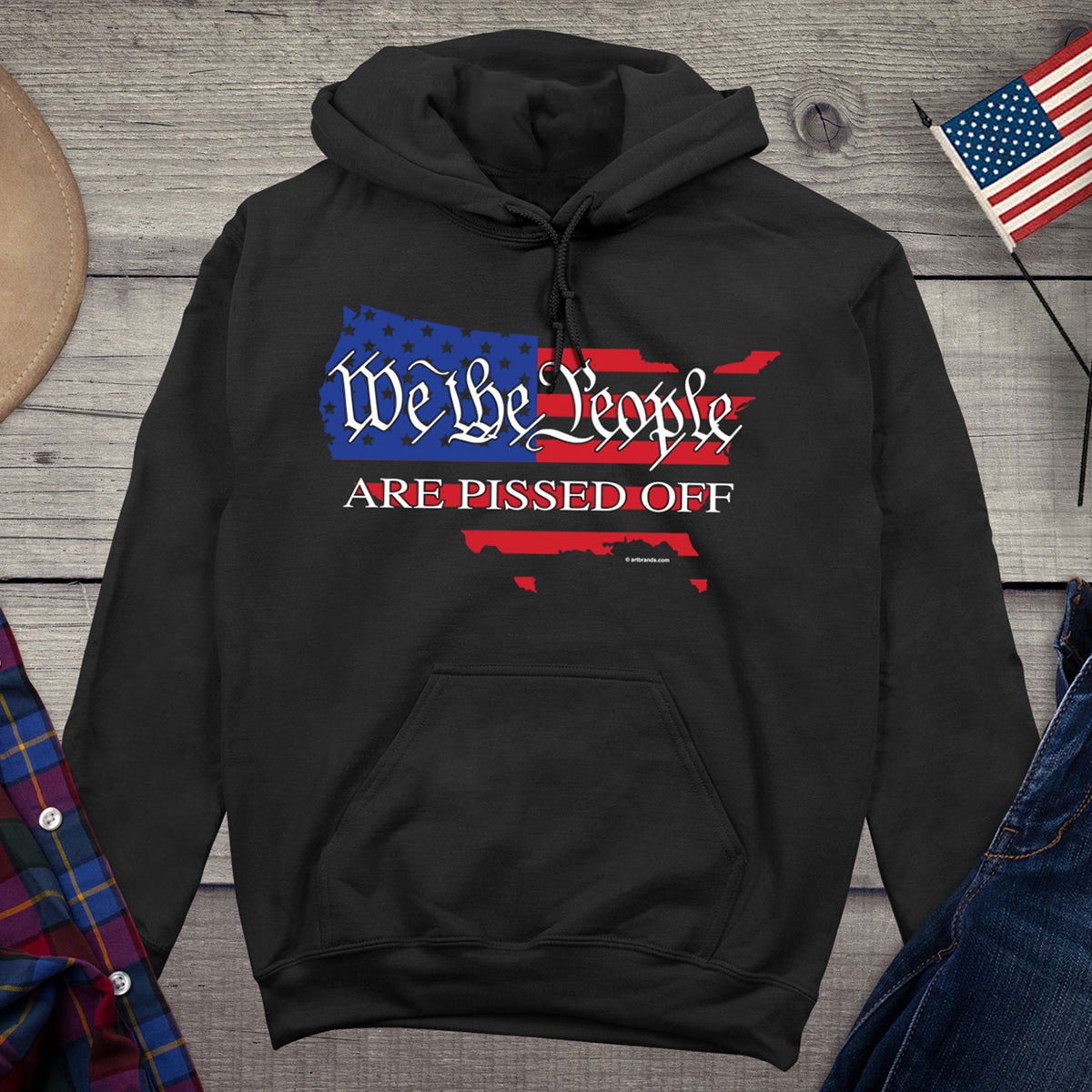 We The People Are Pissed Flag Hoodie, American Pride Hooded Sweatshirt