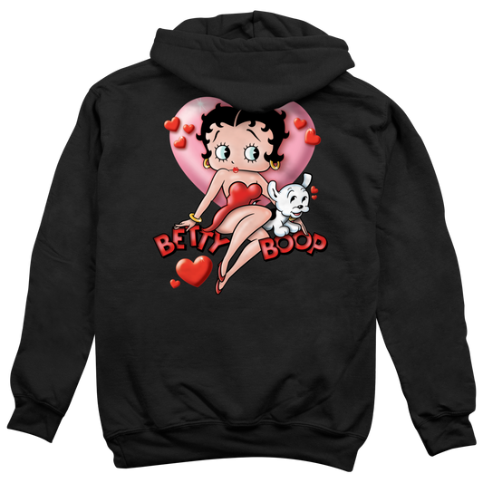 Betty Boop Heart Hoodie, Betty Boop Hooded Sweatshirt