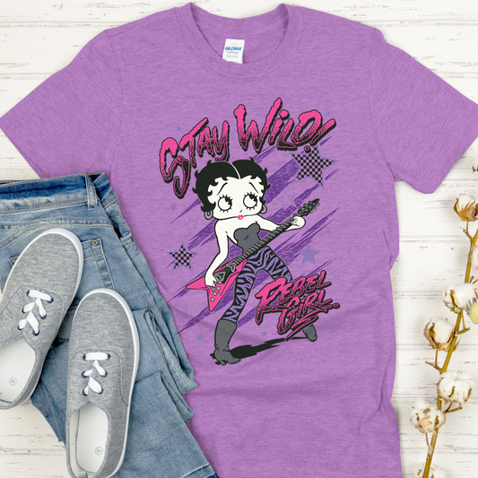 Stay Wild Betty T-shirt, Betty Boop Tee