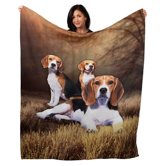 50" x 60" Beagle Plush Minky Blanket